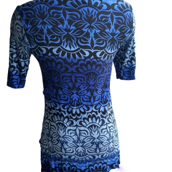 Ombre Blue Tunic Top - Picture 2 of 3